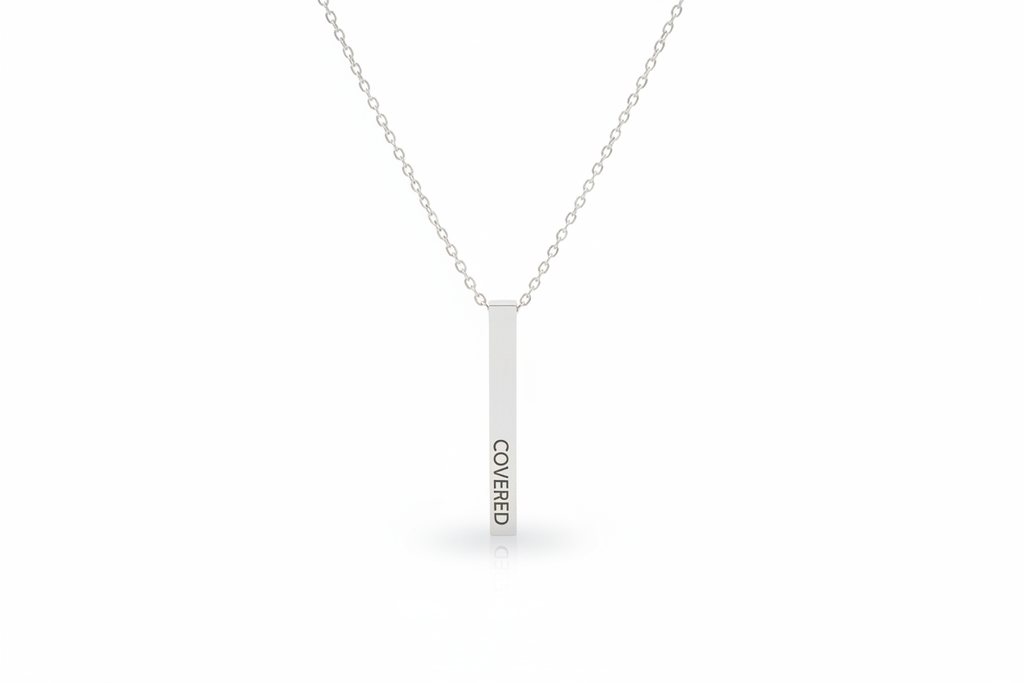 COVERED Bar Necklace - Vertical Charm