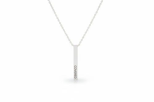 COVERED Bar Necklace - Vertical Charm